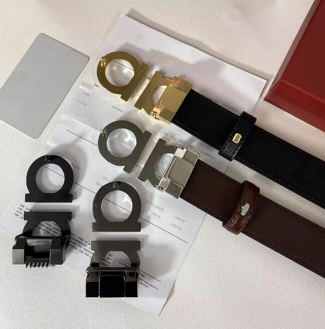 fashion belt man leather belt luxury belts designer for men big Smooth buckle classic fashion mens AA