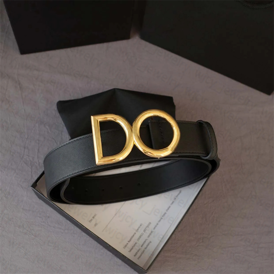 Classic Designer Mens Belt Width 4CM Genuine Leather Belts for Man Woman Smooth Buckle Gold Sliver Cowhide Letter Design