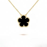 gold black necklace
