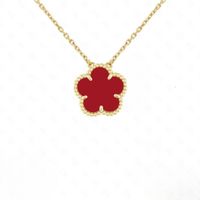 gold red necklace