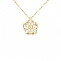 gold stone necklace