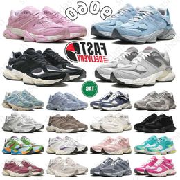 9060 Running Shoes Designer For Men Women Daily Outfit Running Shoes Leather Mesh Triple Black White Grey Blue Pink Green Mens Trainers Outdoor Sneakers Size 36-45