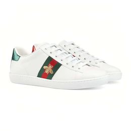 Designer Men Women Casual Shoes Bee Snake Tiger Sneakers Chaussures Genuine Leather Shoe Embroidery Classic Trainers Python Sneaker