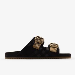Designer New Clogs Sandals Women Mens Slippers Cork Flat Soft Suede Leather Outdoor Platform Fashion Slippers Leather Black Beach Casual Shoes Size 35-46