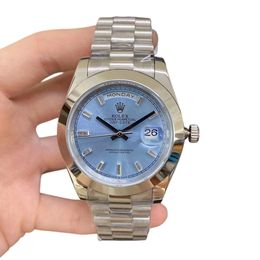 U1 Rolex Day Date 40MM Diamond Dial Automatic Stainless Steel Watch Bezel Men's Watch Sapphire Glass Case New