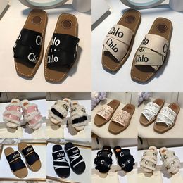 free shipping Designer sandals Woody clogs heels slippers slides clog shoes for mens womens black sandal flats mules sandal Flip Flops top
