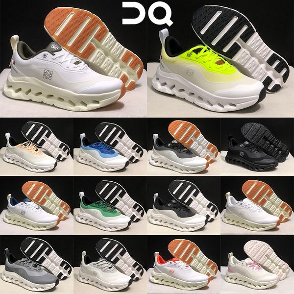 On Cloudtilt Hi 2 Running Shoes for Men Women Cushion Wave Hollow Thick Sole Sneakers Lightweight Breathable Mesh Slip On Walking Shoes white blue pink