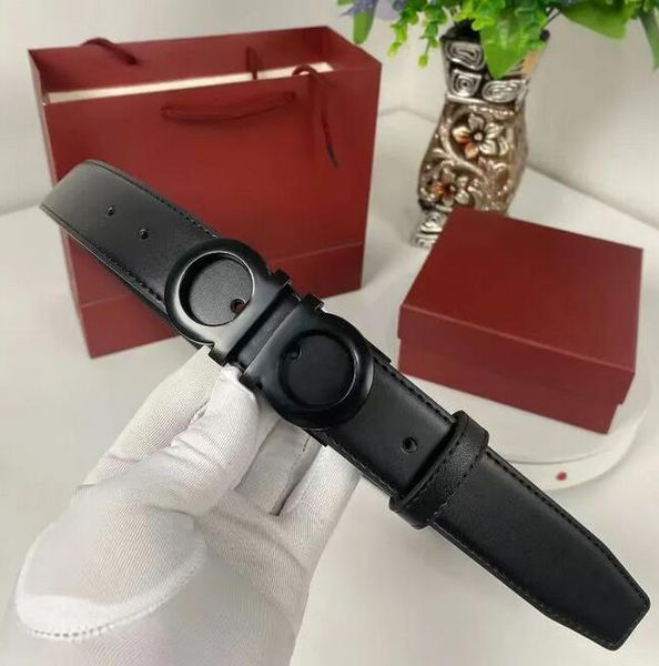 man leather belt belts designer for men big Smooth buckle classic fashion mens AA