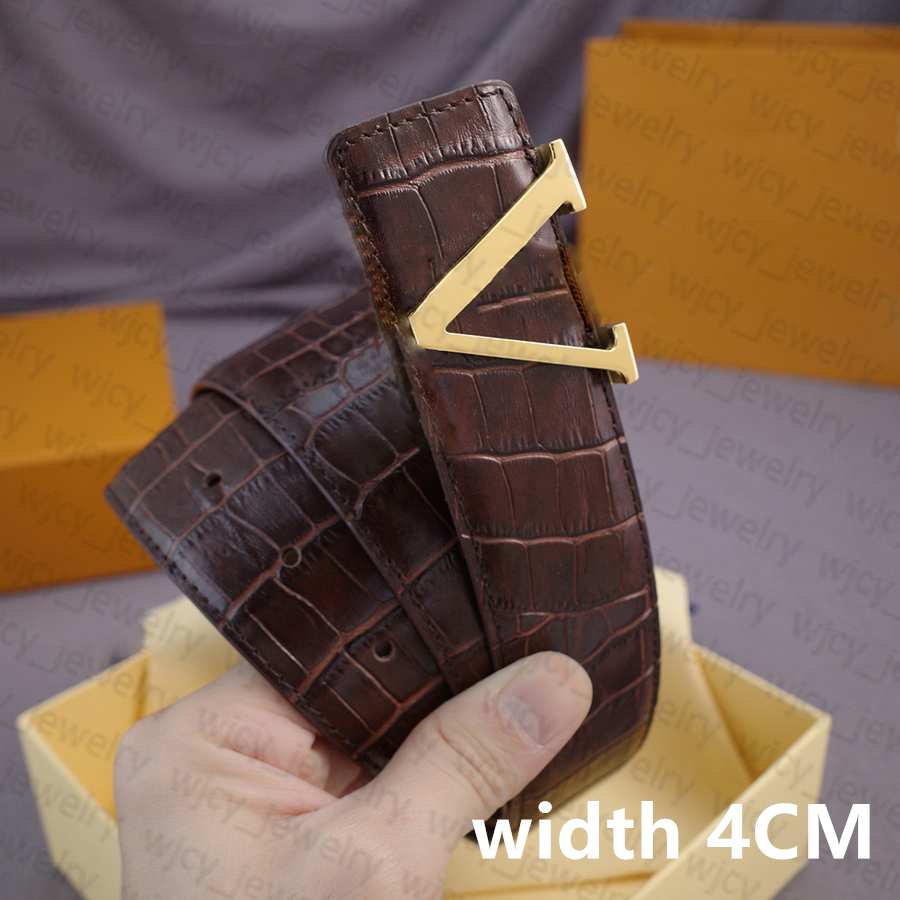 Real Leather Designer Belt Woman Belts Man Smooth Buckle Width 2.5cm & 4.0cm Cowskin Classic Golden Silver Color Letters Design